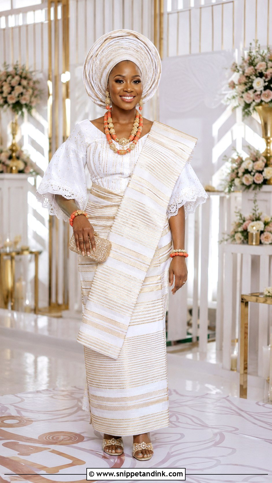 Nigerian Aso Oke Bride - Snippet and Ink - 25 Bride Traditional Outfit Ideas