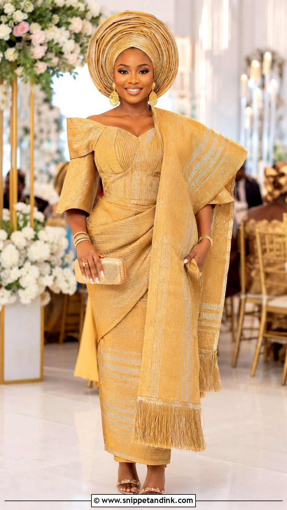 Nigerian Aso Oke Wedding Dress - Snippet and Ink - 25 Traditional Dresses for Wedding