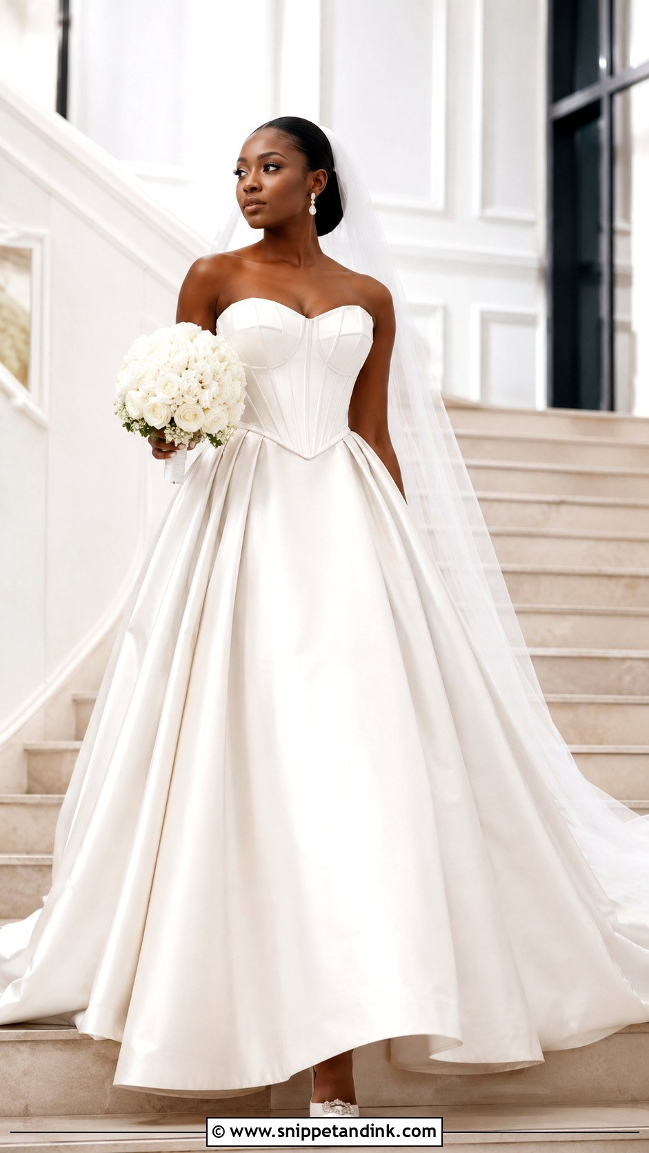 Nigerian Basque Waist Wedding Gown - Snippet and Ink - 20 Nigeria Wedding Gown Styles
