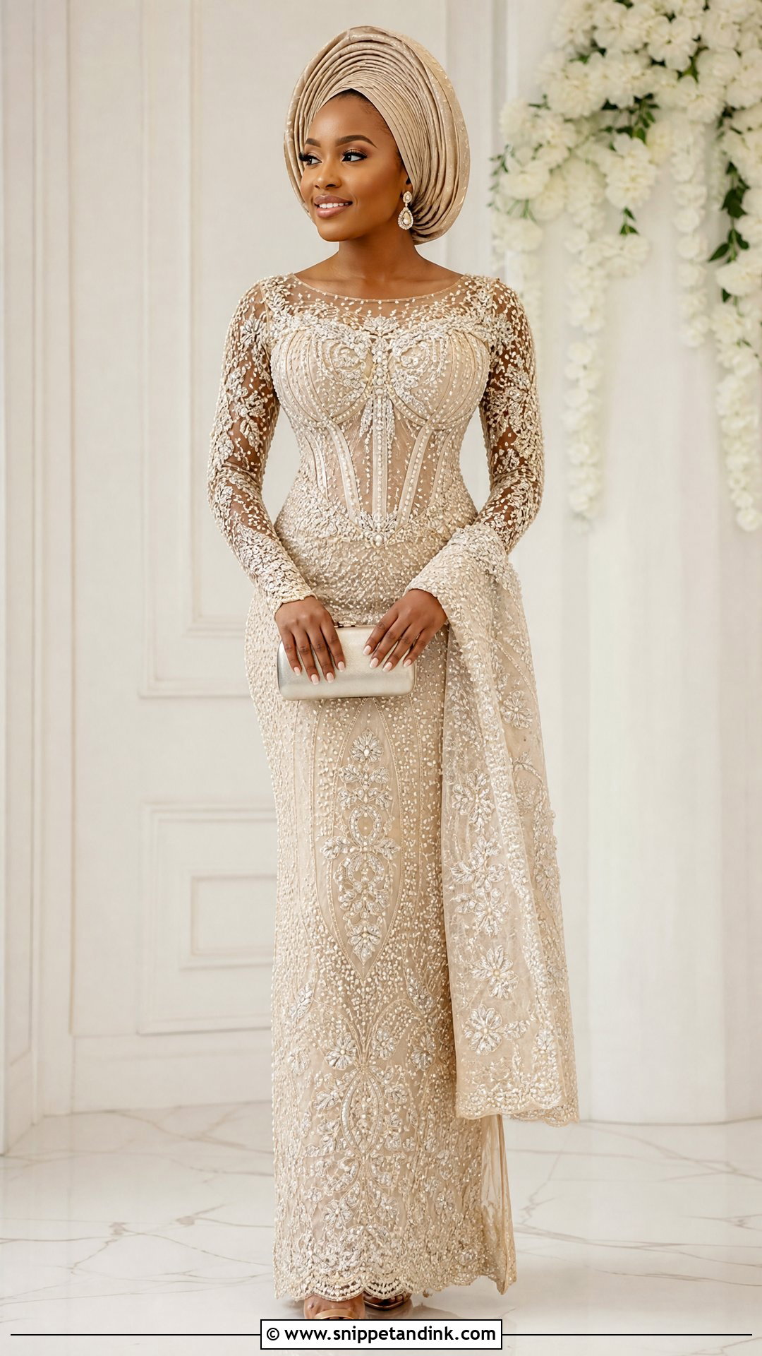 Nigerian Beaded Bridal Dress - Snippet and Ink - 25 Traditional Nigerian Wedding Dresses
