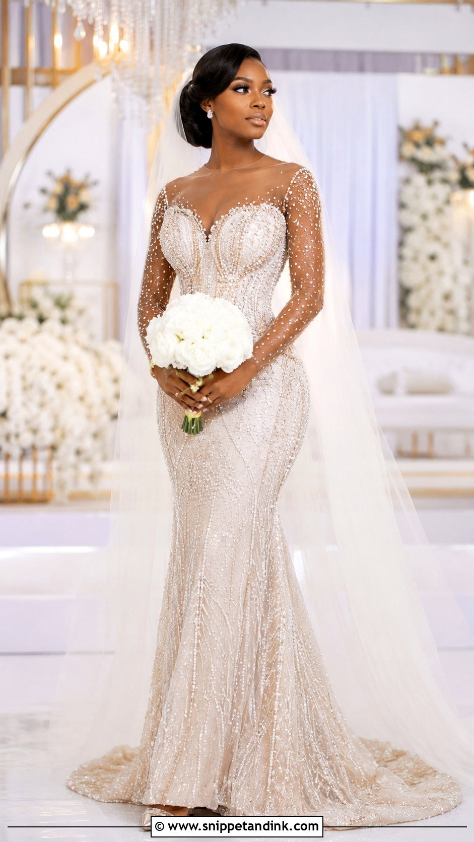 Nigerian Beaded Wedding Gown - Snippet and Ink - 20 Nigeria Wedding Gown Styles