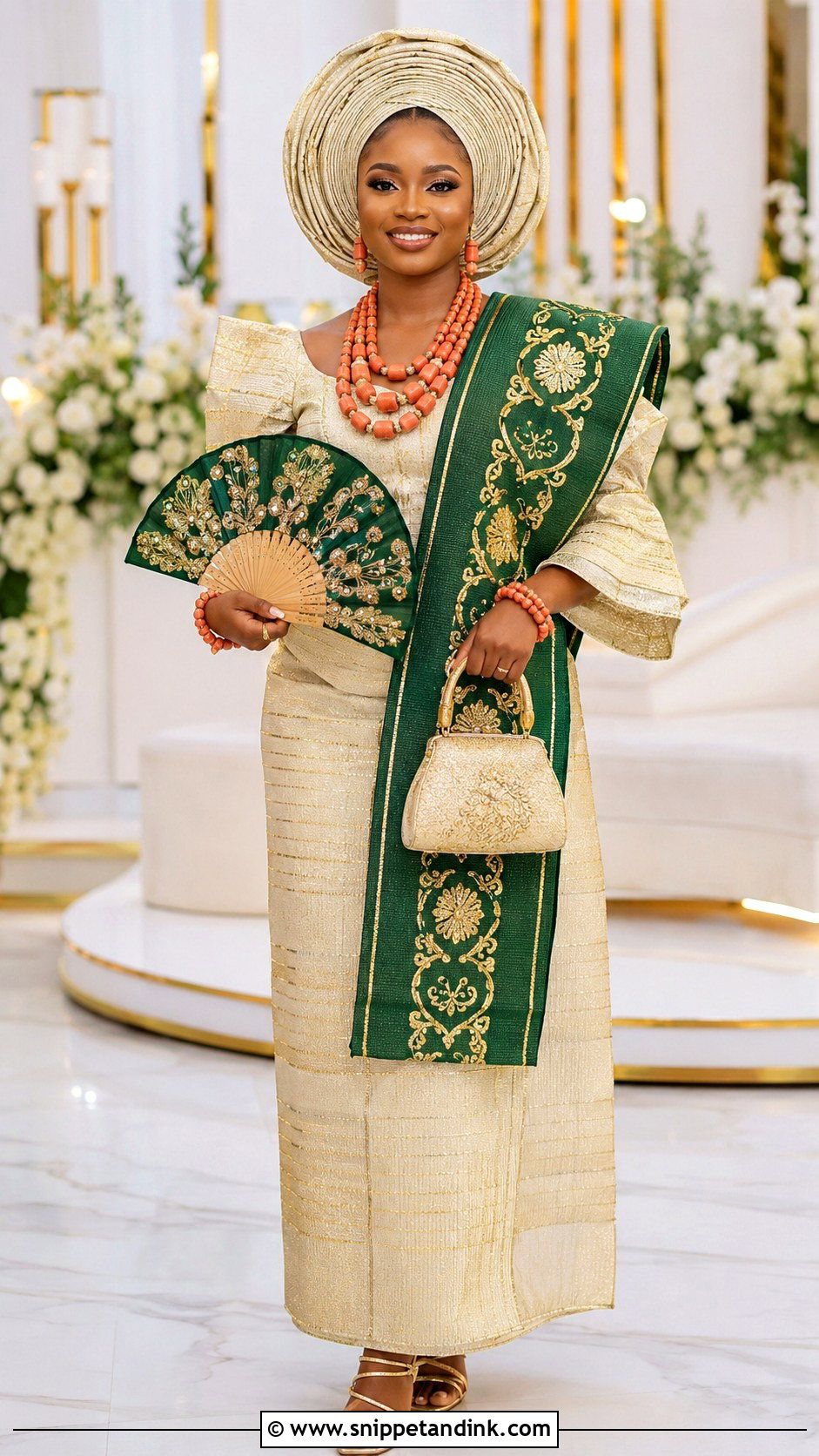 Nigerian Bride Two Culture Wedding Outfit - Snippet and Ink - 20 Nigeria Bride Traditional Dress Ideas
