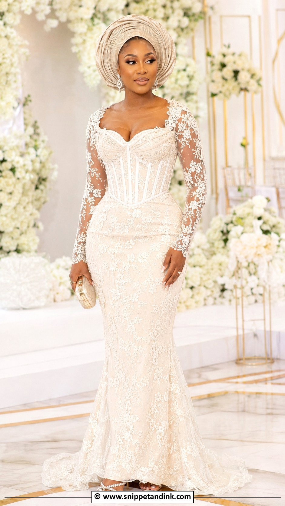Nigerian Corset Lace Wedding Dress - Snippet and Ink - 30 Nigerian Wedding Dress Ideas