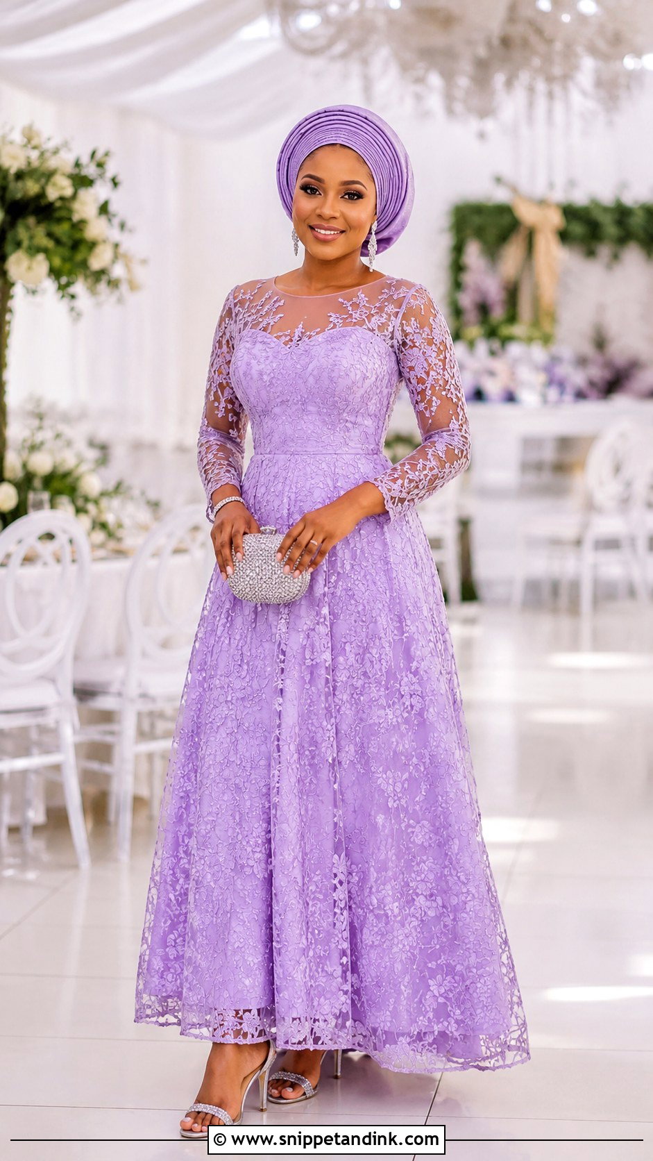 Nigerian Lace A Line Gown - Snippet and Ink - 25 Nigerian Lace Styles for Wedding
