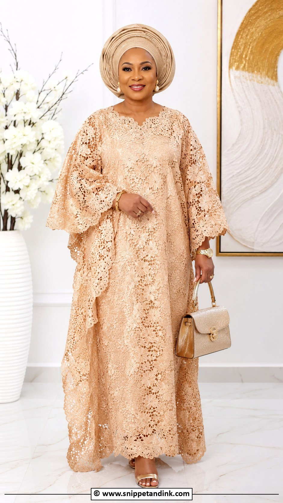 Nigerian Lace Bubu Gown - Snippet and Ink - 35 Nigerian Lace Gown Styles