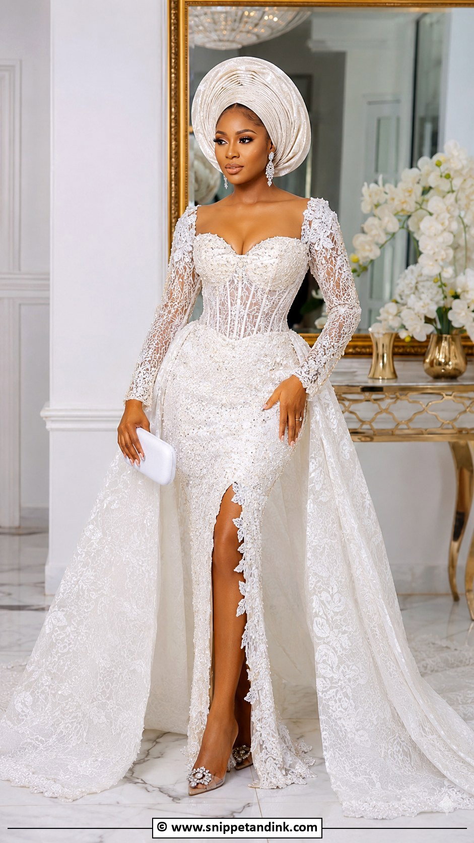 Nigerian Lace Gown For Bride - Snippet and Ink - 35 Nigerian Lace Gown Styles