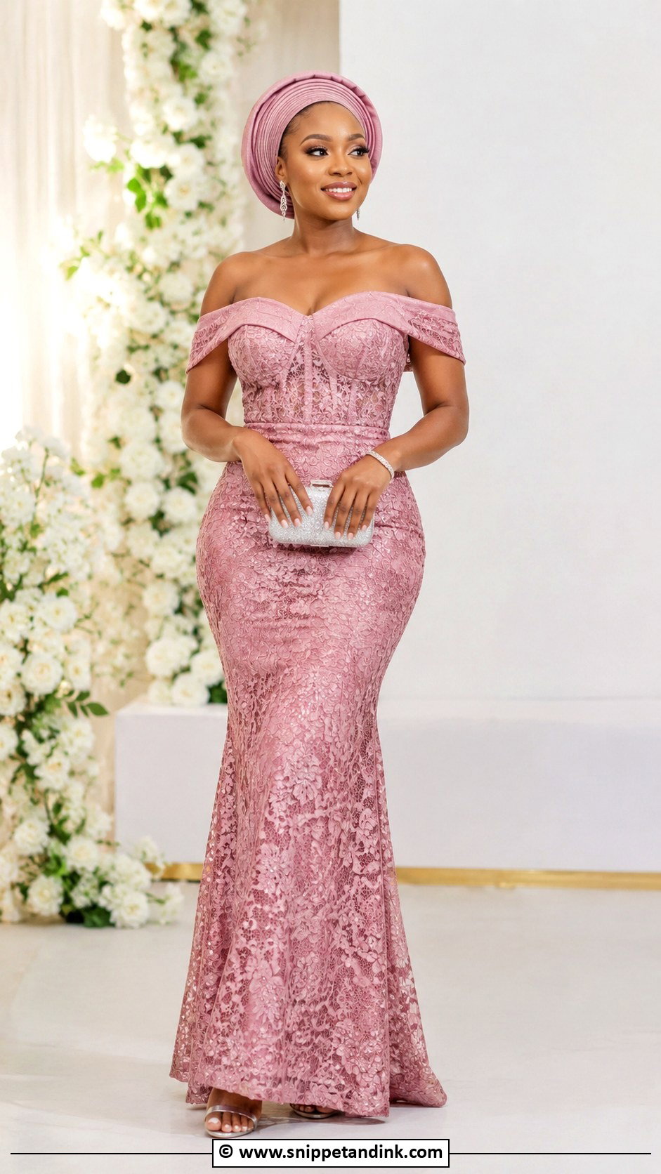 Nigerian Lace Gown For Bridesmaid - Snippet and Ink - 35 Nigerian Lace Gown Styles