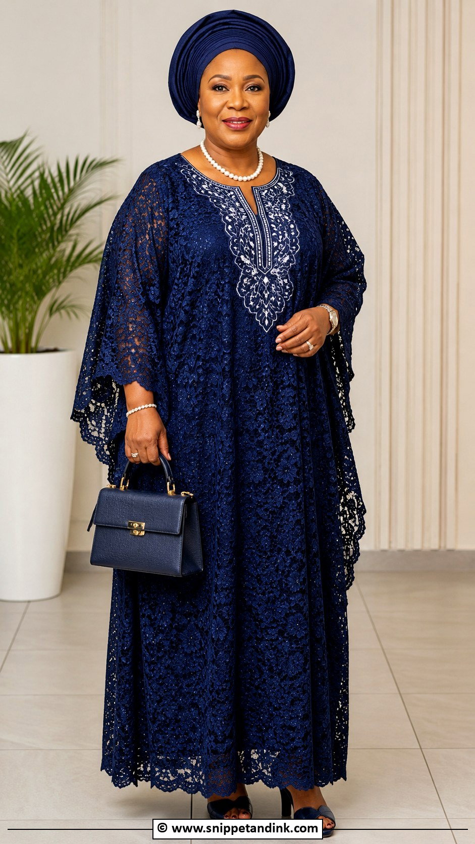 Nigerian Lace Gown For Mature Ladies - Snippet and Ink - 35 Nigerian Lace Gown Styles