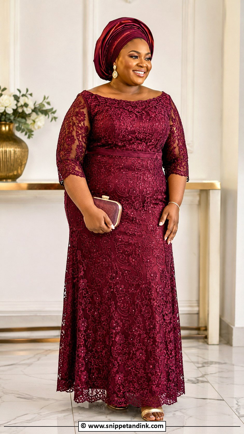 Nigerian Lace Gown For Plus Size - Snippet and Ink - 35 Nigerian Lace Gown Styles