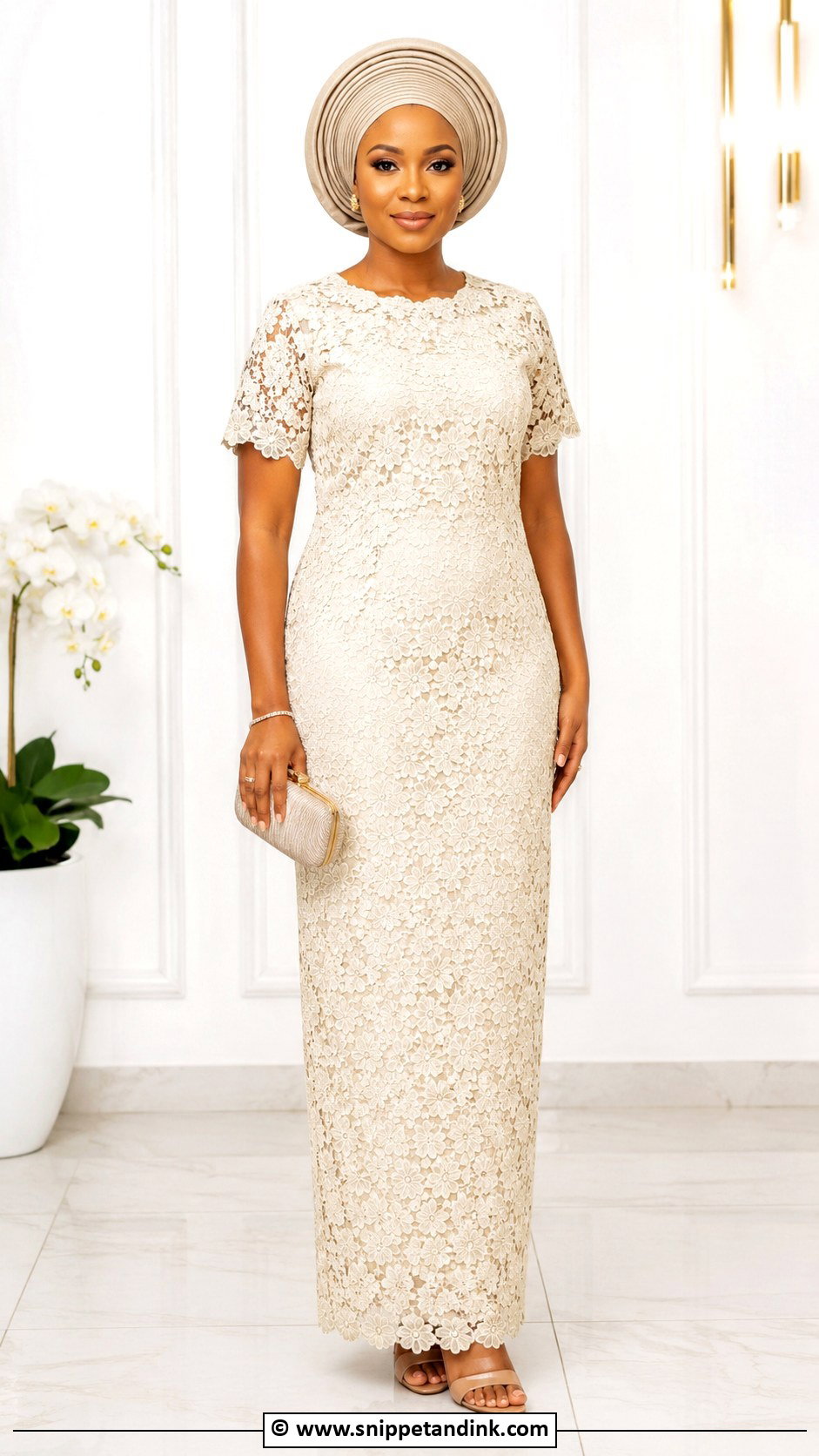 Nigerian Lace Gown For Simple Look - Snippet and Ink - 35 Nigerian Lace Gown Styles