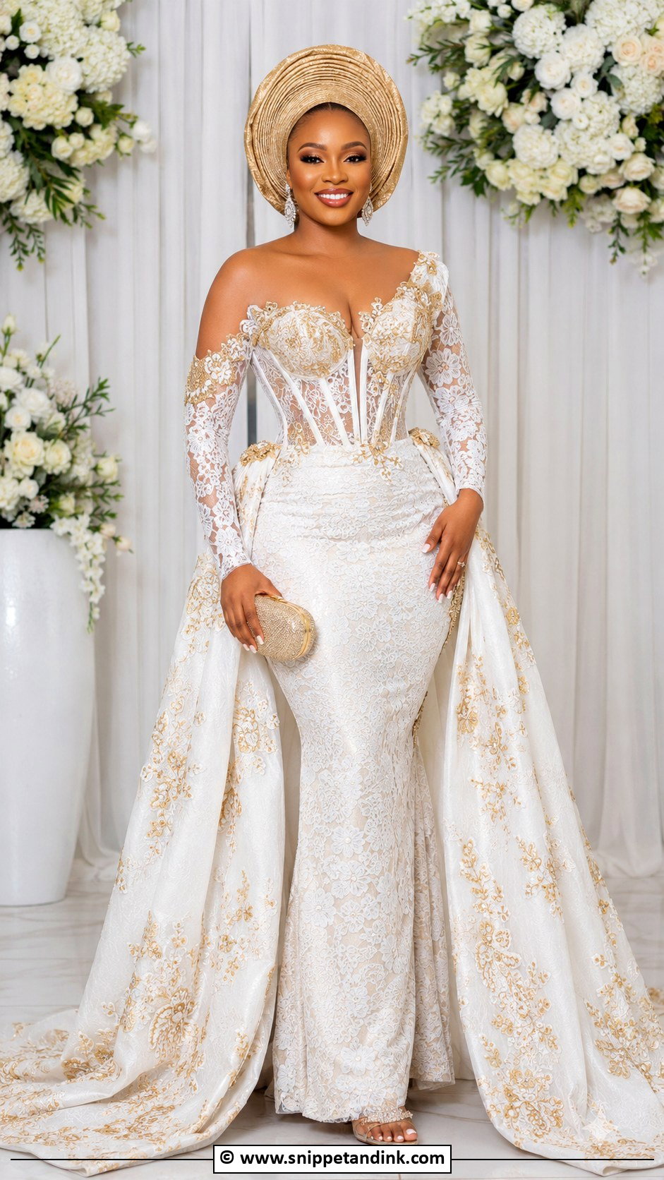 Nigerian Lace Gown With Train - Snippet and Ink - 35 Nigerian Lace Gown Styles