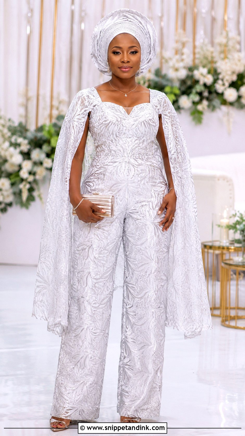 Nigerian Lace Jumpsuit - Snippet and Ink - 25 Nigerian Lace Styles for Wedding