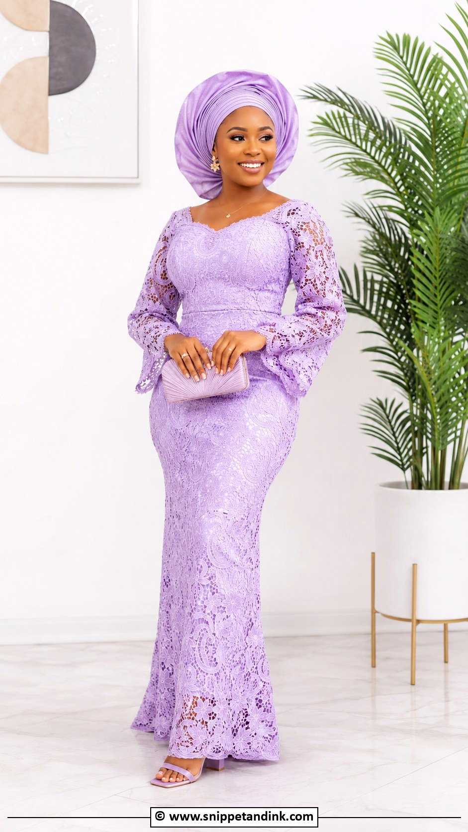Nigerian Lace Maxi Gown - Snippet and Ink - 35 Nigerian Lace Gown Styles