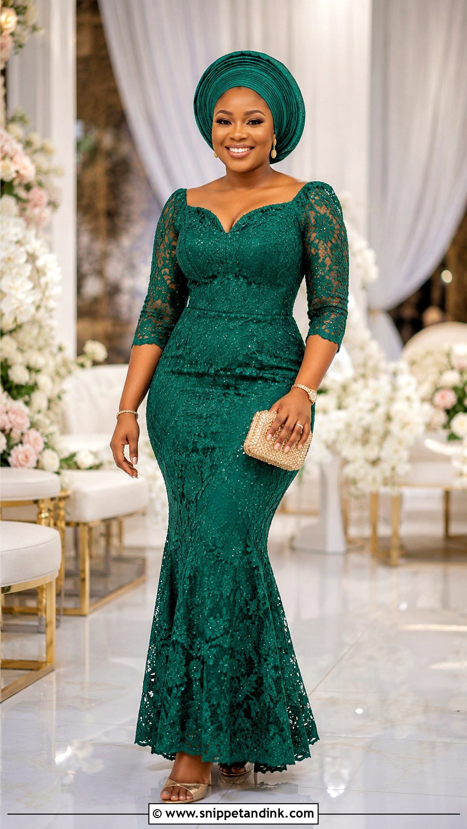 Nigerian Lace Mermaid Bridesmaid Dress - Snippet and Ink - 20 African Bridal Maids Dresses Style