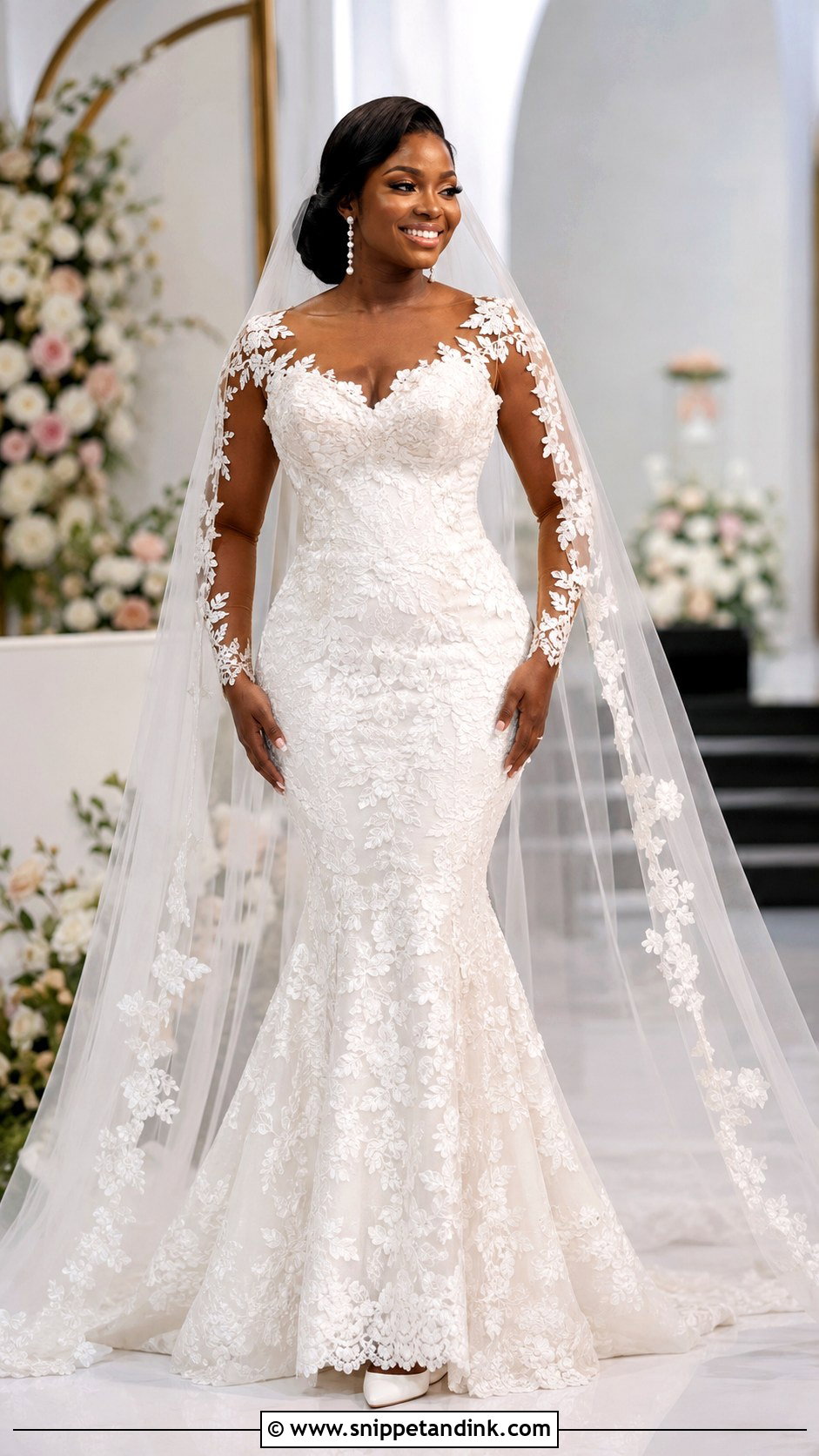 Nigerian Lace Mermaid Wedding Gown - Snippet and Ink - 20 Nigeria Wedding Gown Styles
