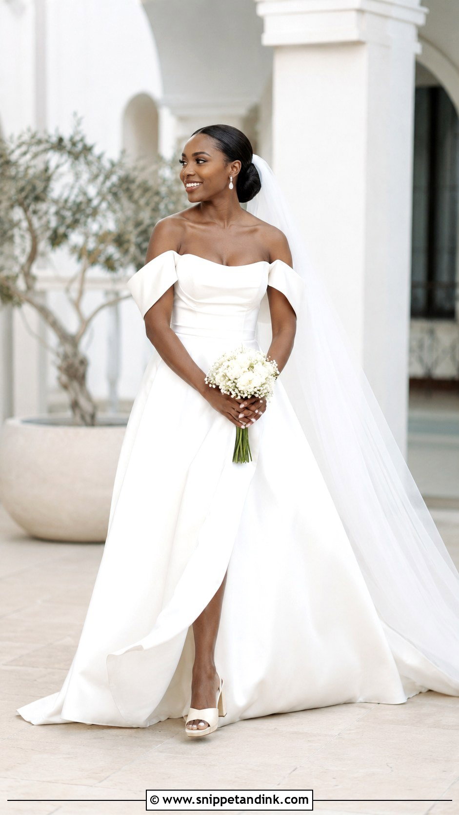 Nigerian Off Shoulder Wedding Gown - Snippet and Ink - 20 Nigeria Wedding Gown Styles