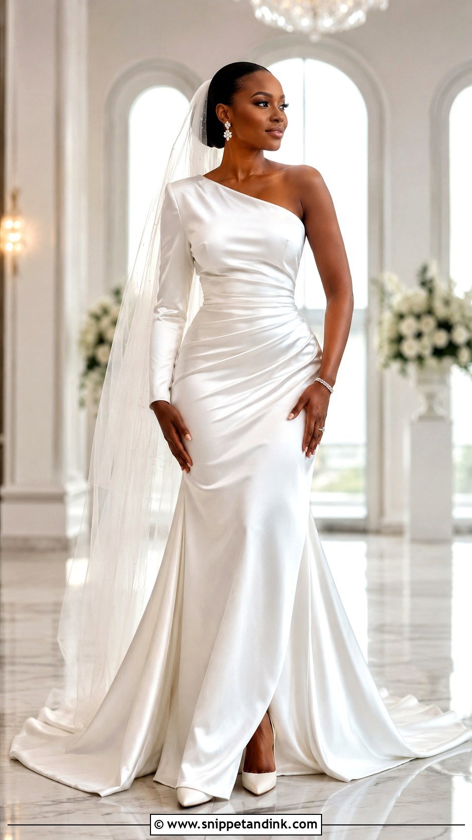 Nigerian One Shoulder Wedding Gown - Snippet and Ink - 20 Nigeria Wedding Gown Styles