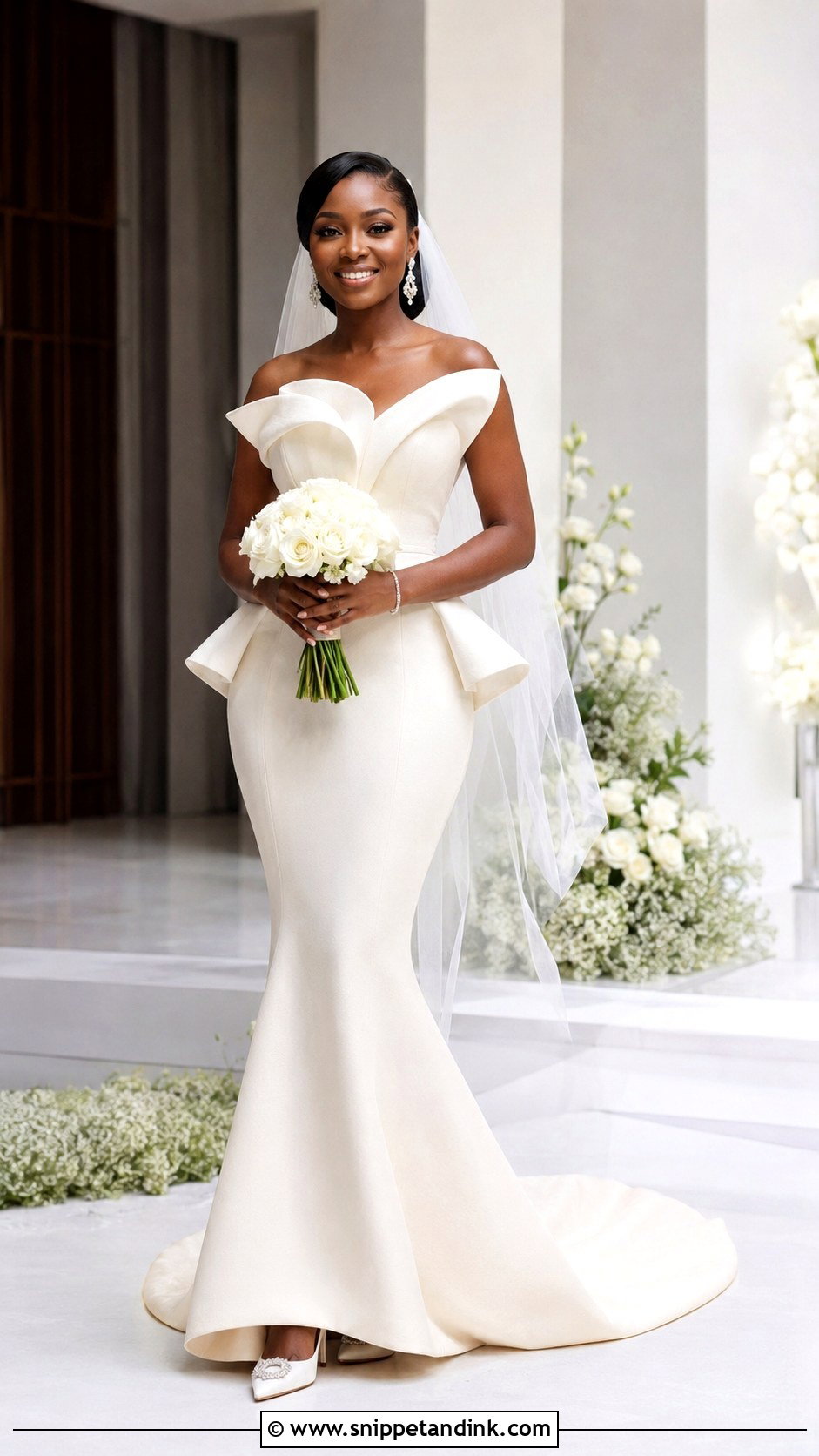 Nigerian Peplum Wedding Gown - Snippet and Ink - 20 Nigeria Wedding Gown Styles