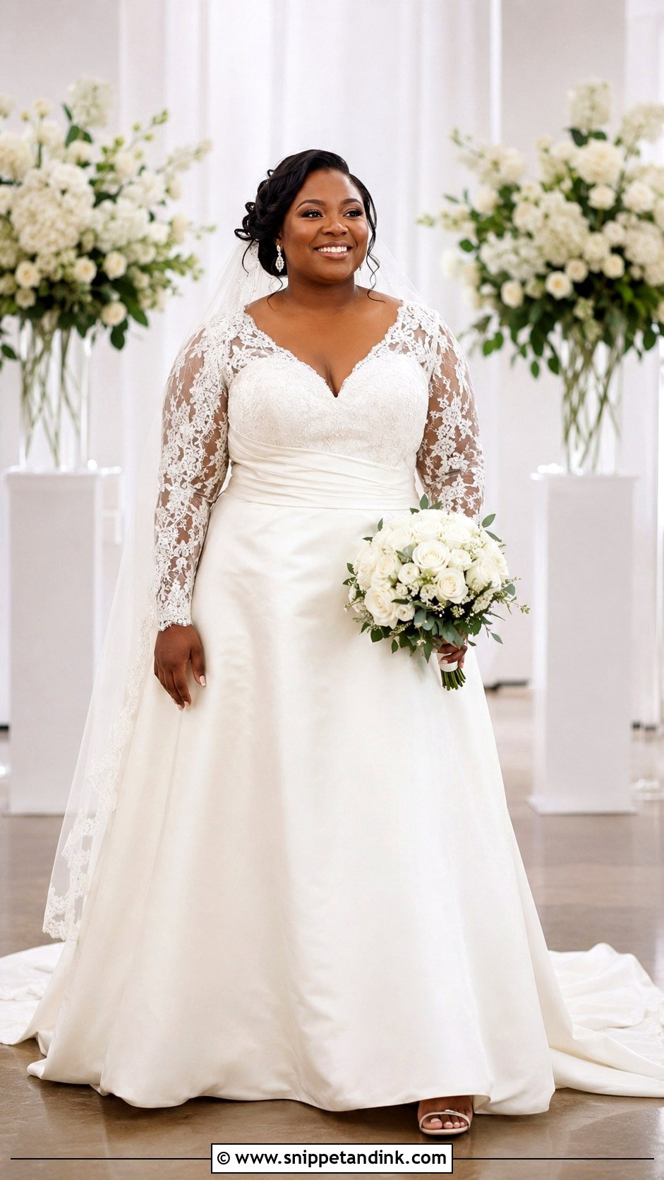 Nigerian Plus Size A Line Wedding Gown - Snippet and Ink - 20 Nigeria Wedding Gown Styles