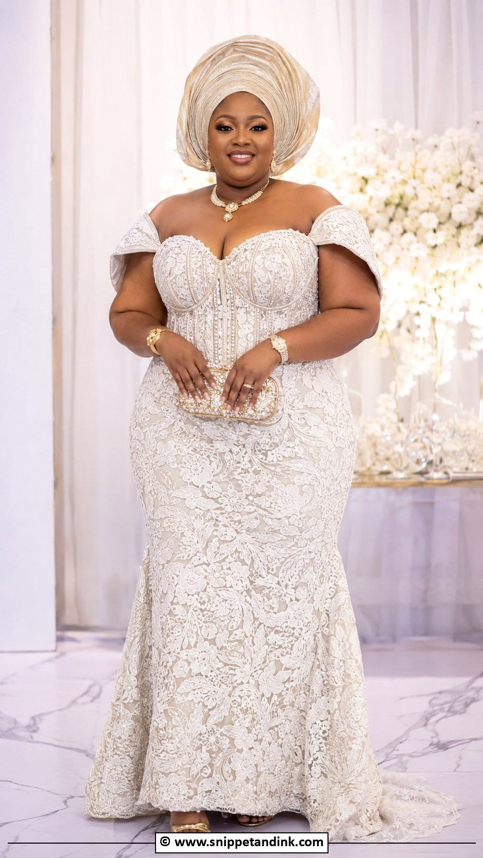Nigerian Plus Size Wedding Dress With Structured Bodice - Snippet and Ink - 30 Nigerian Wedding Dress Ideas