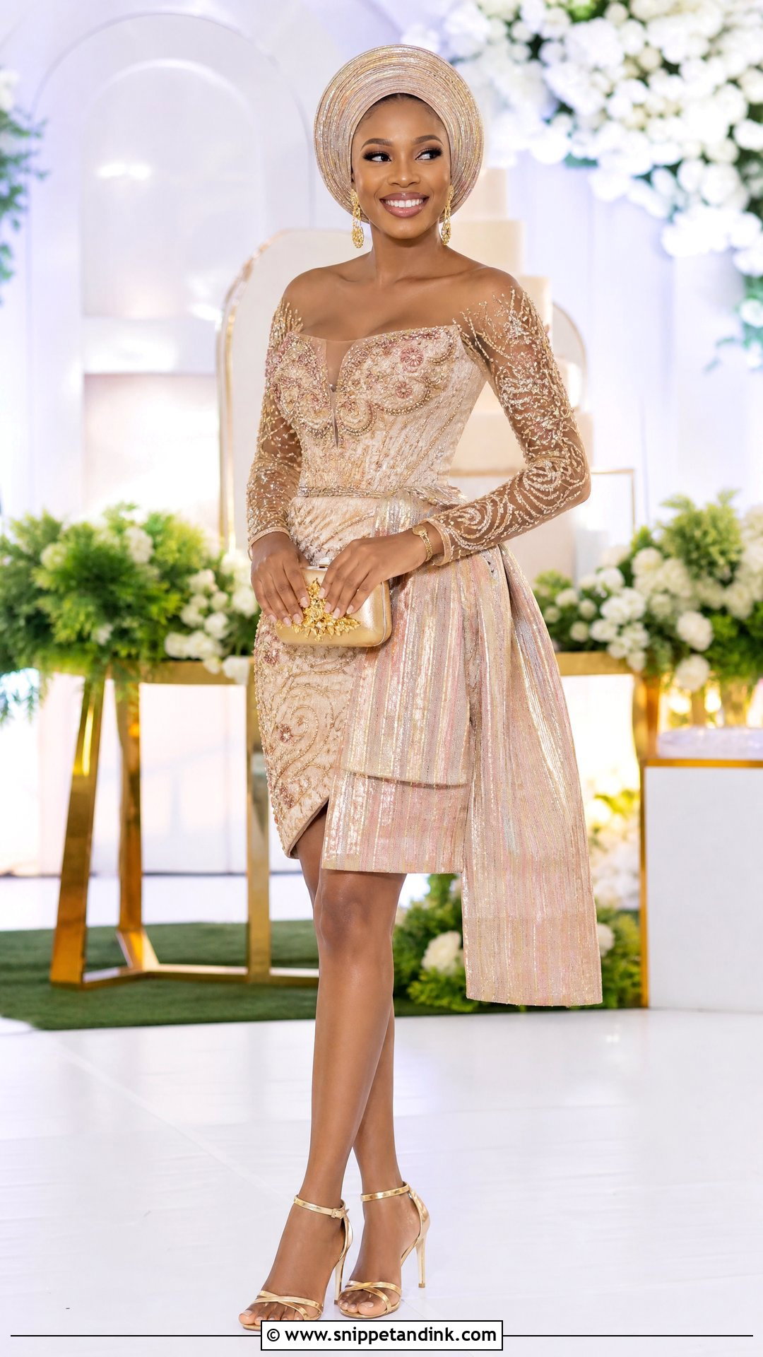 Nigerian Reception Traditional Wedding Dress - Snippet and Ink - 25 Traditional Nigerian Wedding Dresses