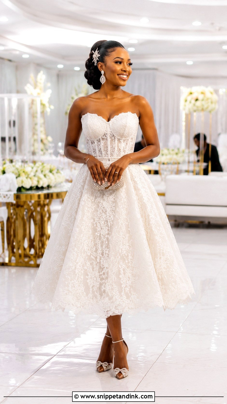 Nigerian Short Reception Wedding Gown - Snippet and Ink - 20 Nigeria Wedding Gown Styles