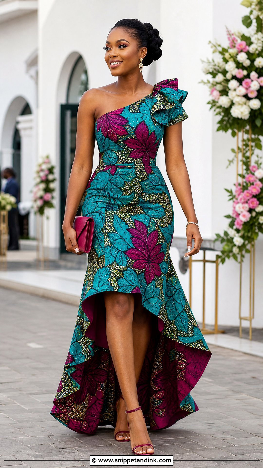 Nigerian Wedding Ankara High Low Dress - Snippet and Ink - 25 Nigerian Weddings Dress Ideas