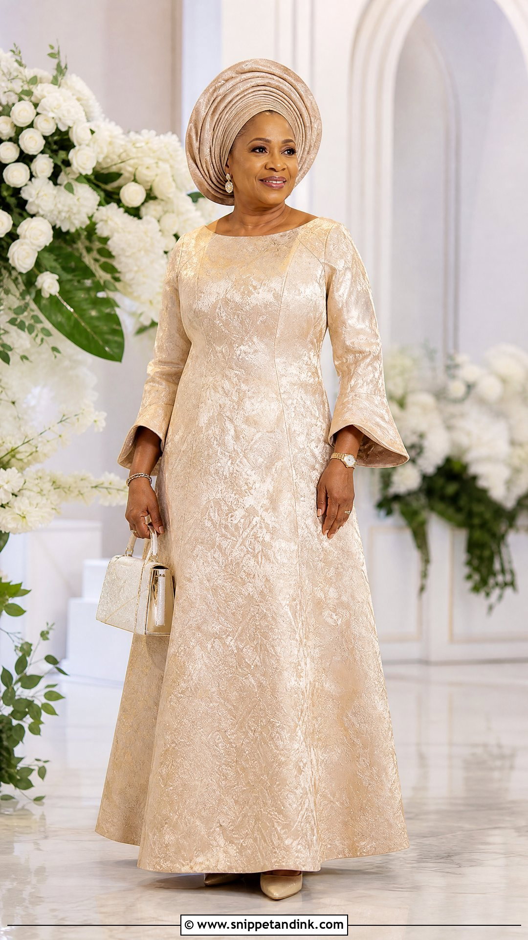 Nigerian Wedding Brocade A Line Dress - Snippet and Ink - 25 Nigerian Weddings Dress Ideas