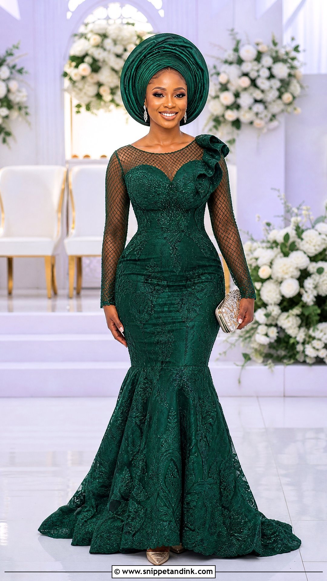 Nigerian Wedding Lace Mermaid Dress - Snippet and Ink - 25 Nigerian Weddings Dress Ideas