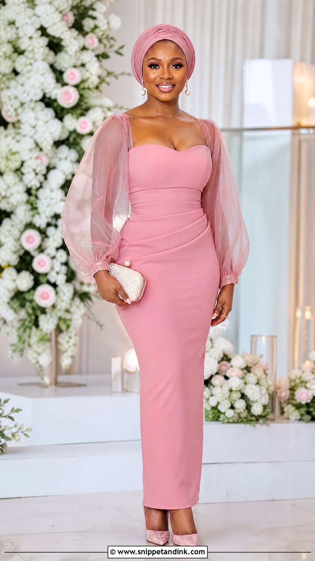 Nigerian Wedding Organza Sleeve Dress - Snippet and Ink - 25 Nigerian Weddings Dress Ideas