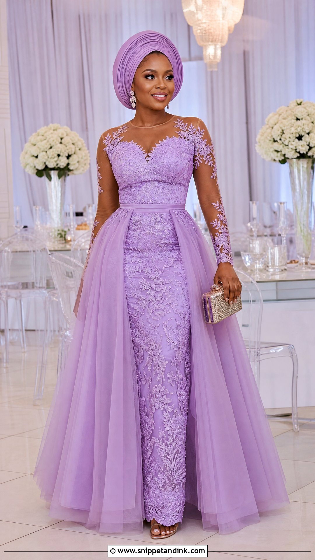 Nigerian Wedding Tulle Overskirt Dress - Snippet and Ink - 25 Nigerian Weddings Dress Ideas