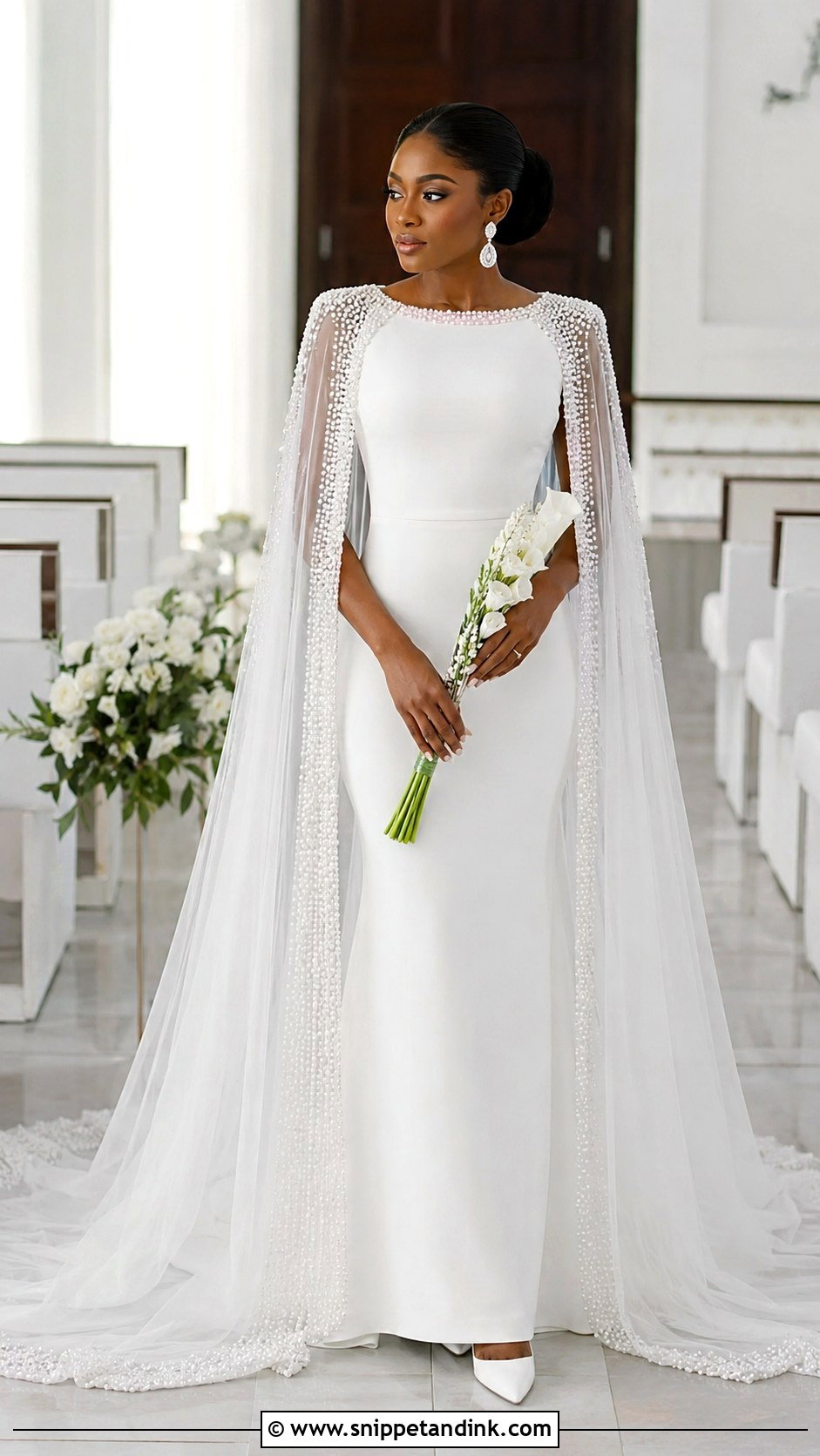 Nigerian White Cape Wedding Dress - Snippet and Ink - 20 Nigerian White Wedding Dresses