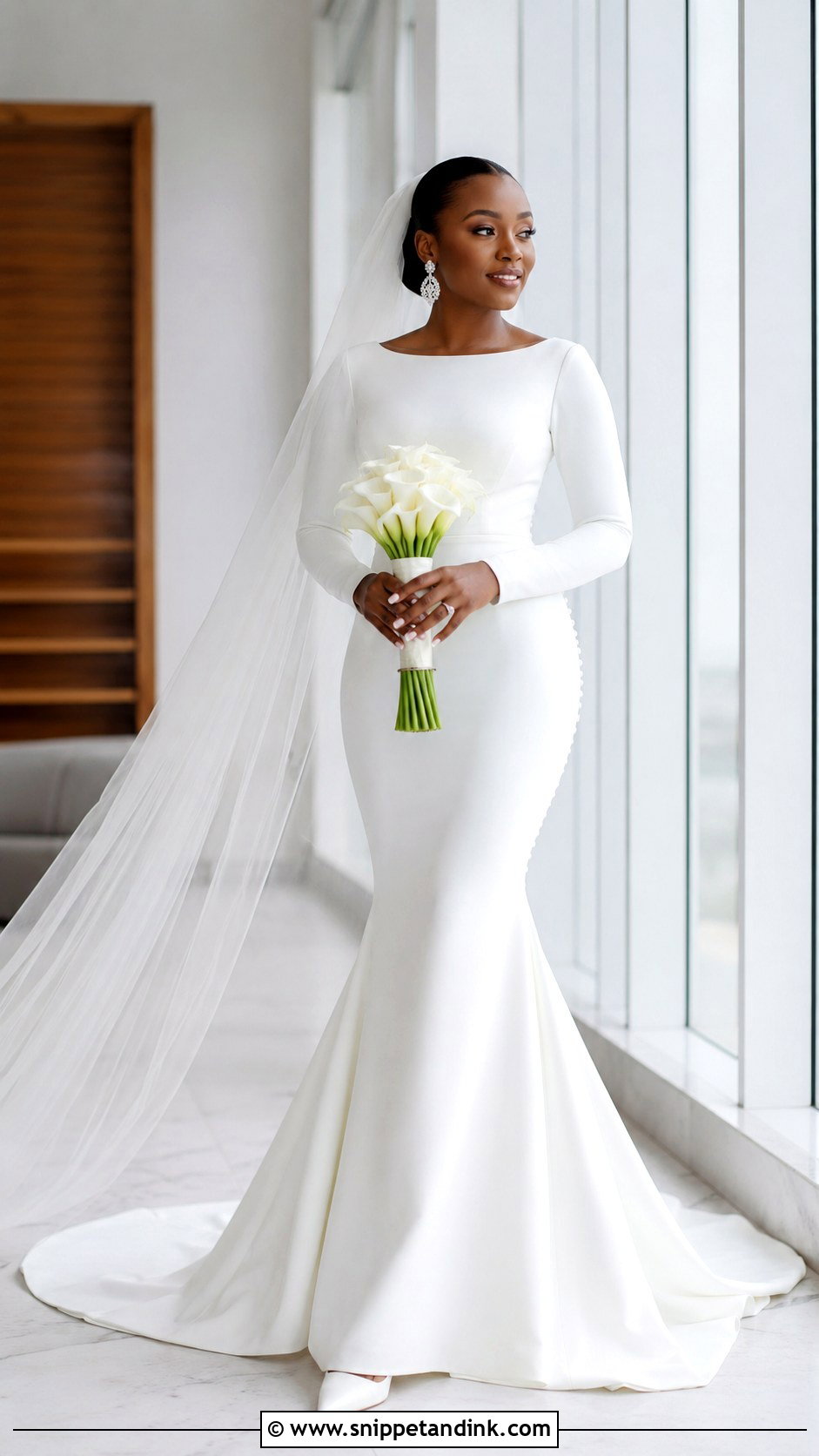 Nigerian White Crepe Mermaid Wedding Dress - Snippet and Ink - 20 Nigerian White Wedding Dresses