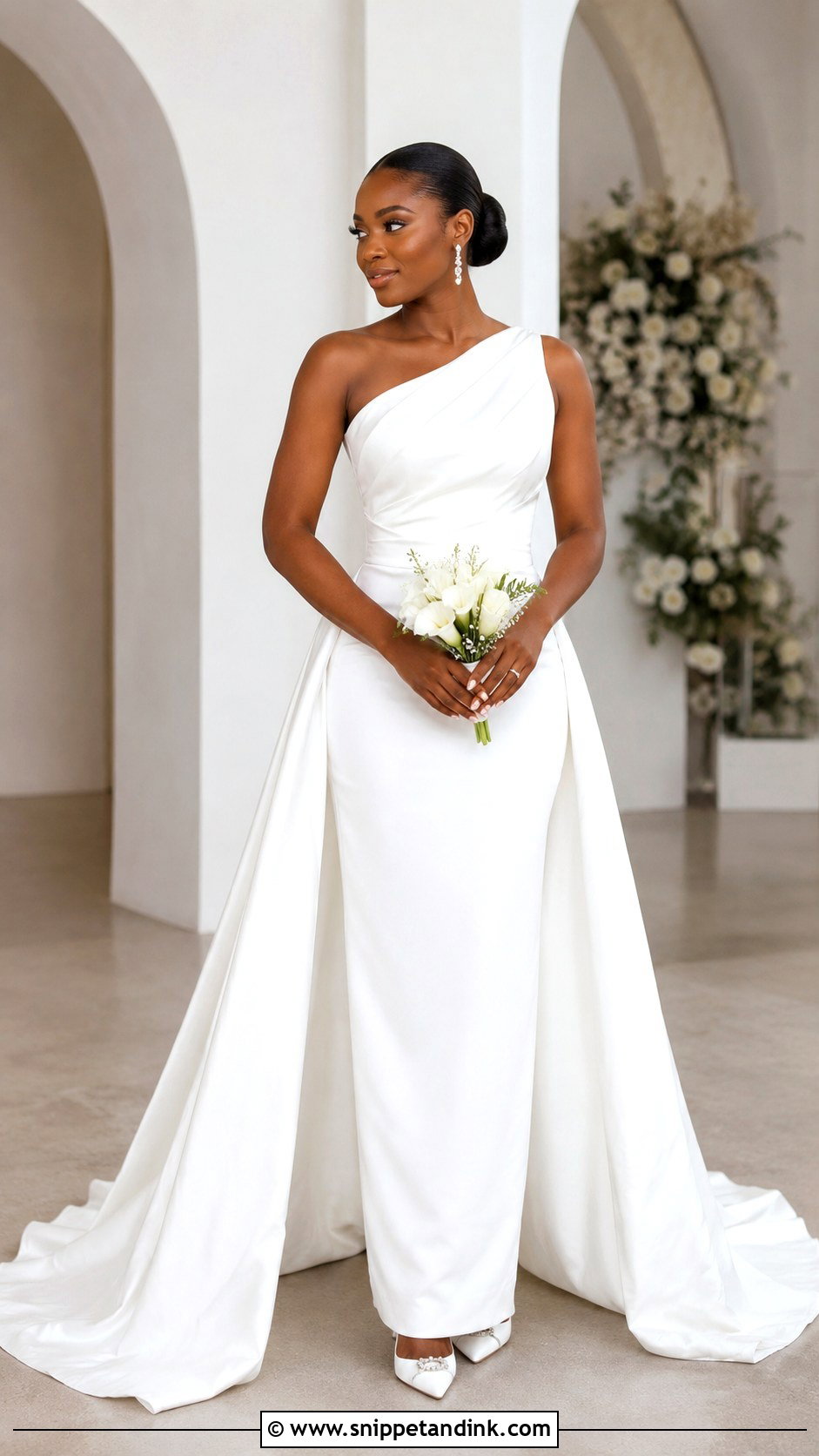 Nigerian White One Shoulder Wedding Dress - Snippet and Ink - 20 Nigerian White Wedding Dresses