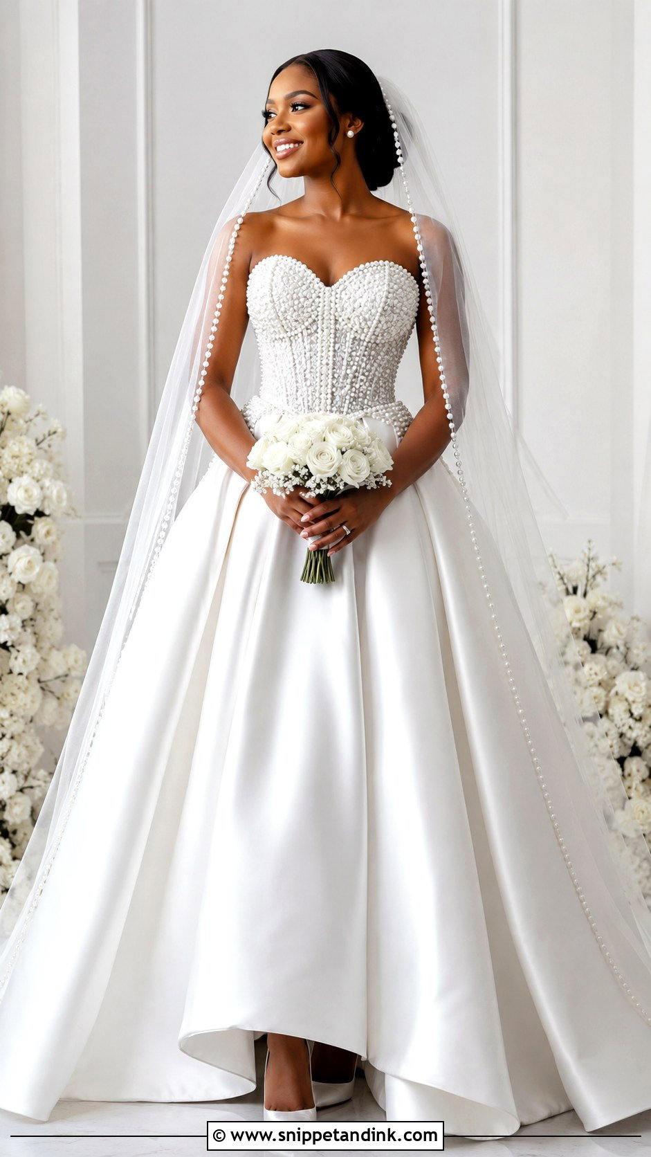 Nigerian White Pearl Wedding Dress - Snippet and Ink - 20 Nigerian White Wedding Dresses