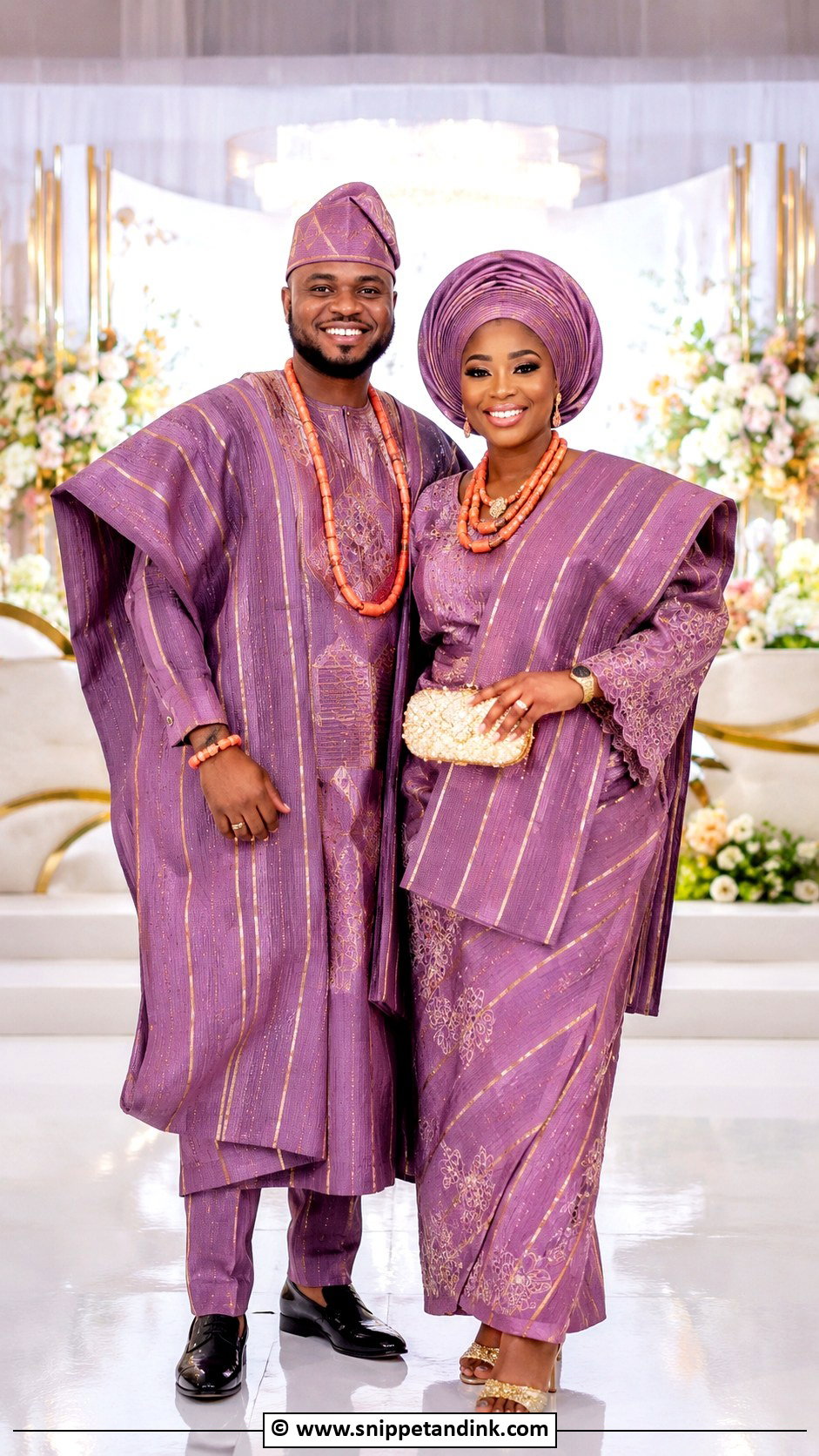 Nigerian Yoruba Aso Oke Wedding Attire - Snippet and Ink - 35 Traditional Wedding Attire Ideas