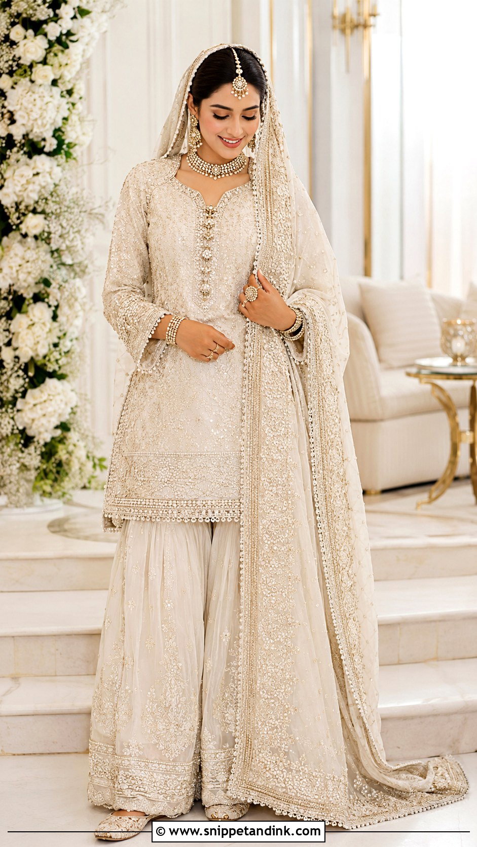Nikah Bridal Sharara - Snippet and Ink - 20 Desi Wedding Bride Ideas