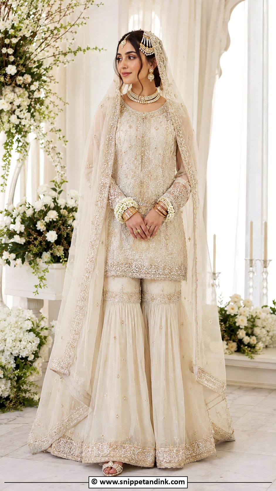 Nikah Bridal Sharara - Snippet and Ink - 30 Asian Bridal Dresses