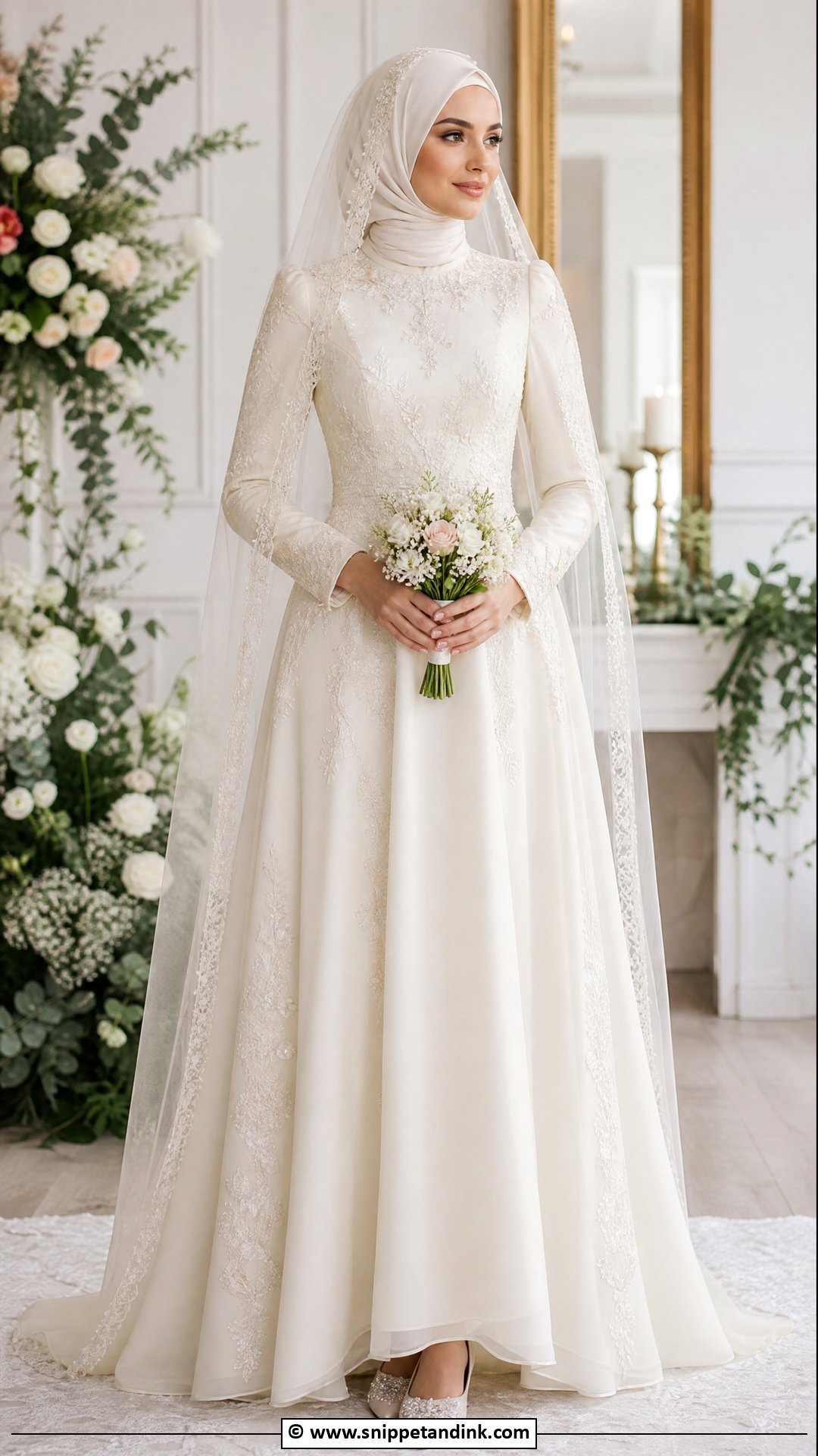 Nikkah Hijab Bride Dress - Snippet and Ink - 35 Hijab Bride Ideas