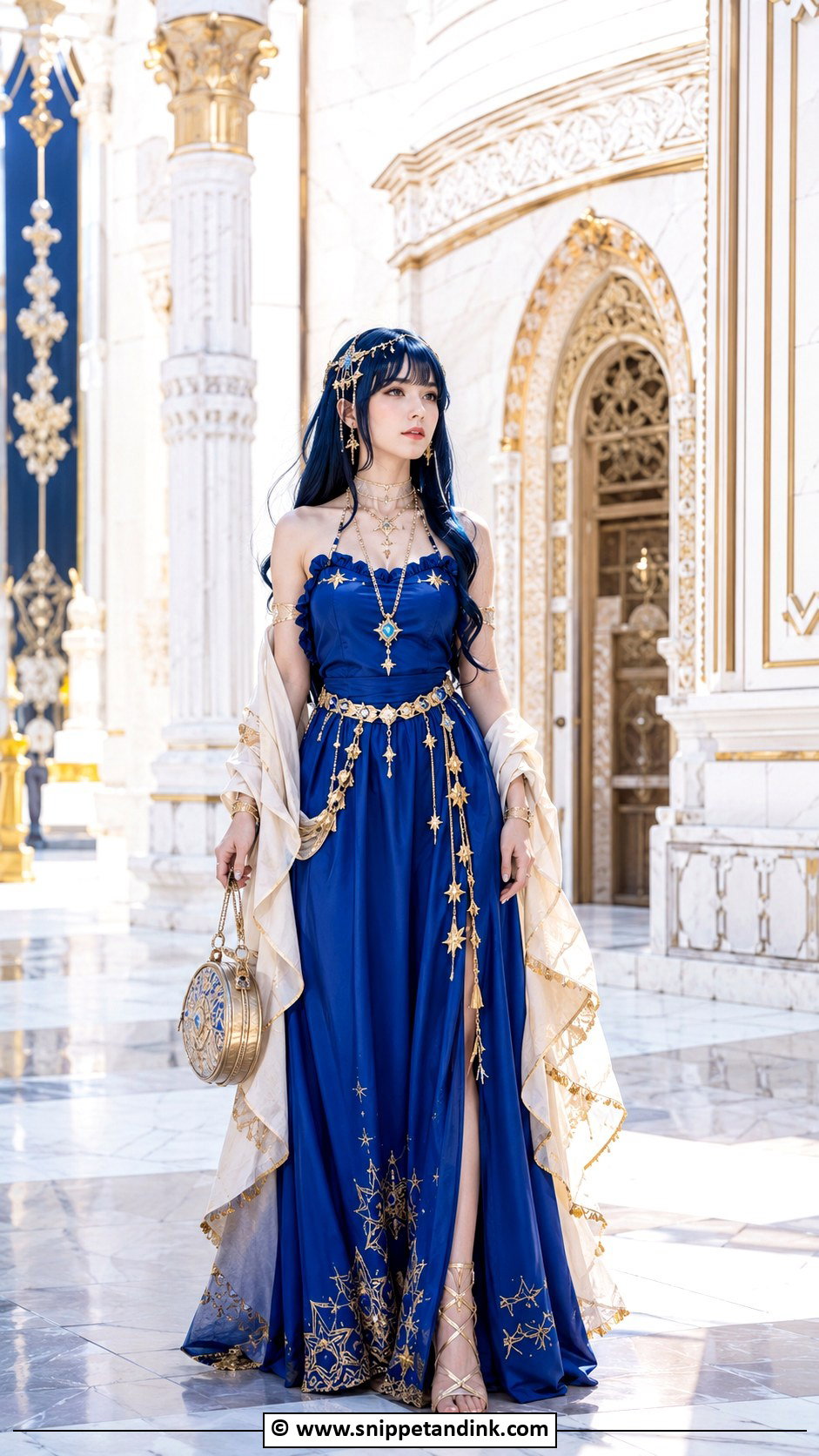 Nina The Starry Bride Blue And Gold Outfit - Snippet and Ink - 30 Nina the Starry Bride Ideas