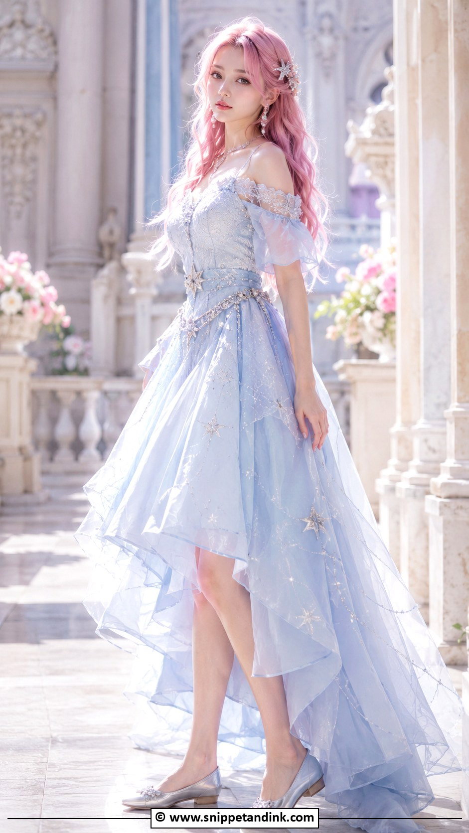 Nina The Starry Bride Pink Hair Princess Outfit - Snippet and Ink - 30 Nina the Starry Bride Ideas