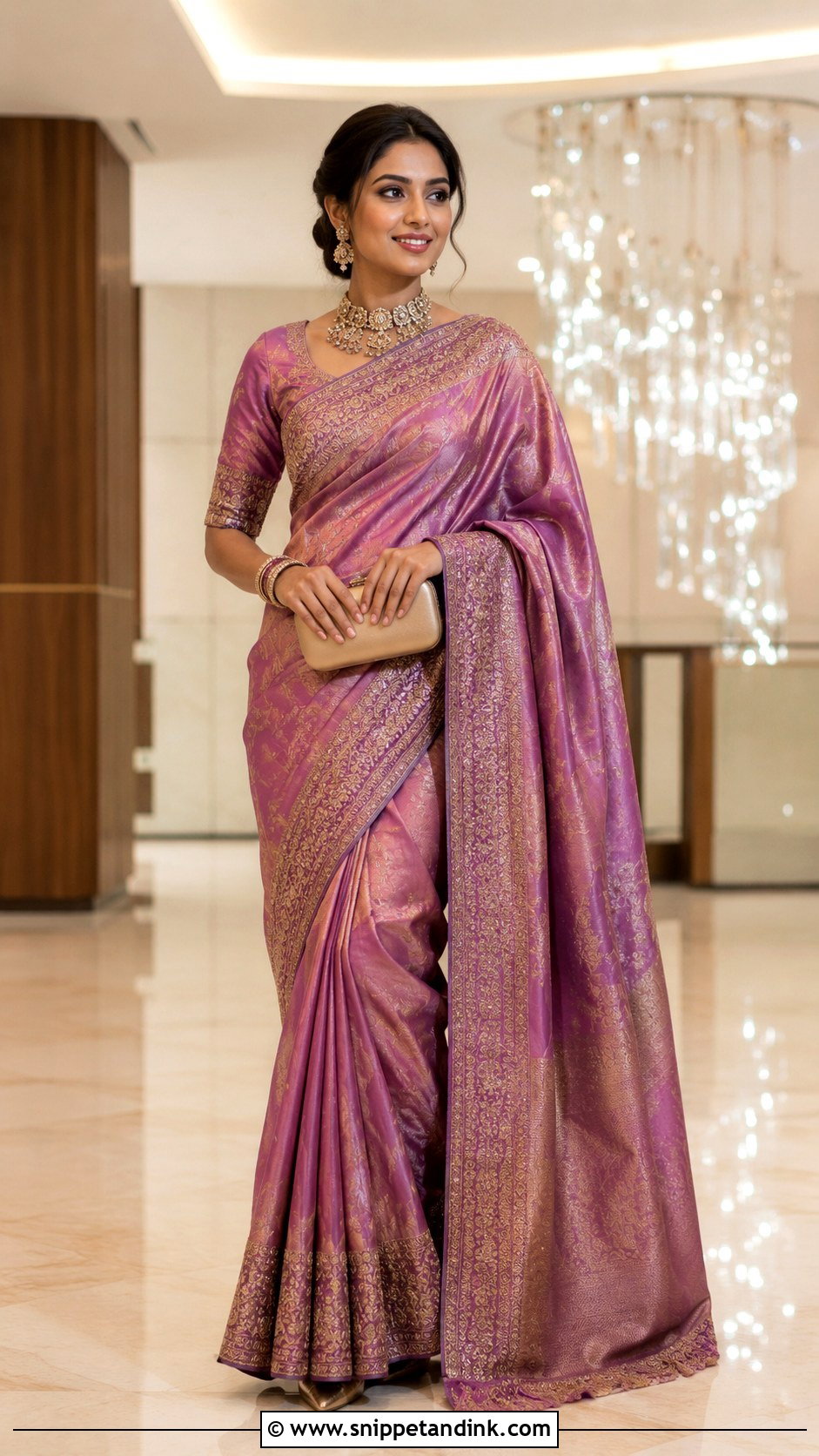 Nita Ambani Embroidered Kanchipuram Saree - Snippet and Ink - 20 Neeta Ambani Wedding Outfits
