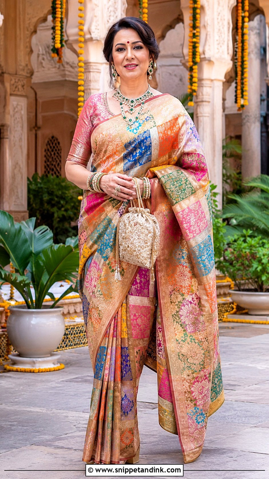 Nita Ambani Rangkat Saree - Snippet and Ink - 20 Neeta Ambani Wedding Outfits