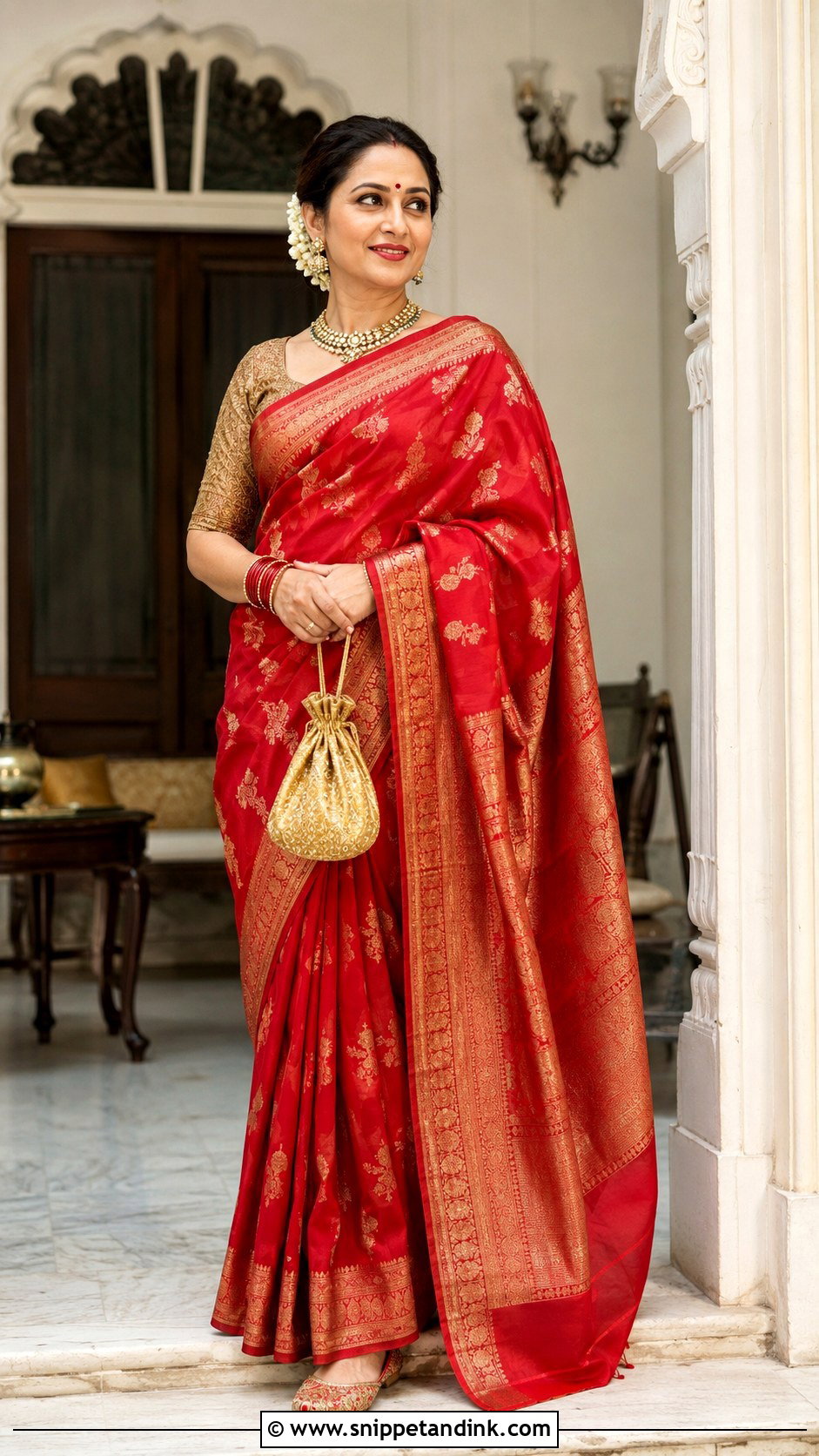 Nita Ambani Red Heirloom Wedding Saree - Snippet and Ink - 20 Neeta Ambani Wedding Outfits