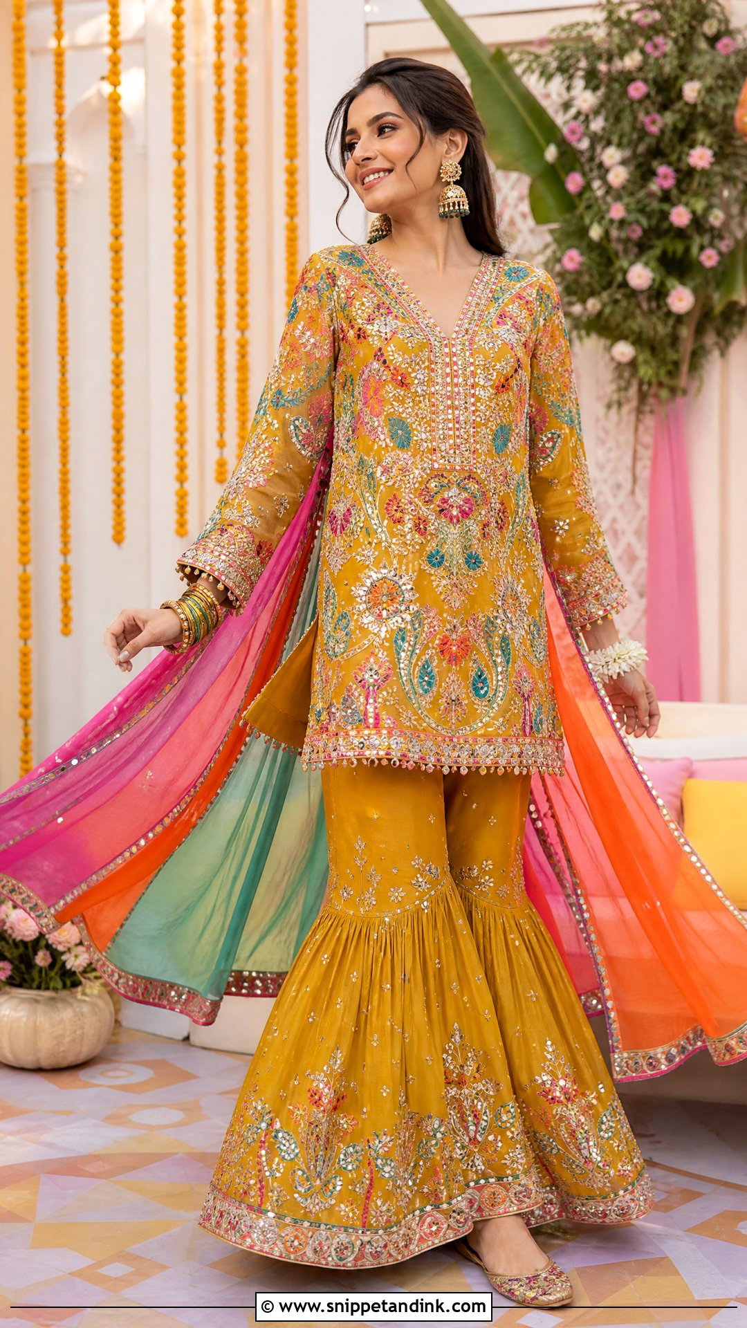 Nomi Ansari Colorful Mehndi Suit - Snippet and Ink - 25 Pakistani Designer Suits for Wedding