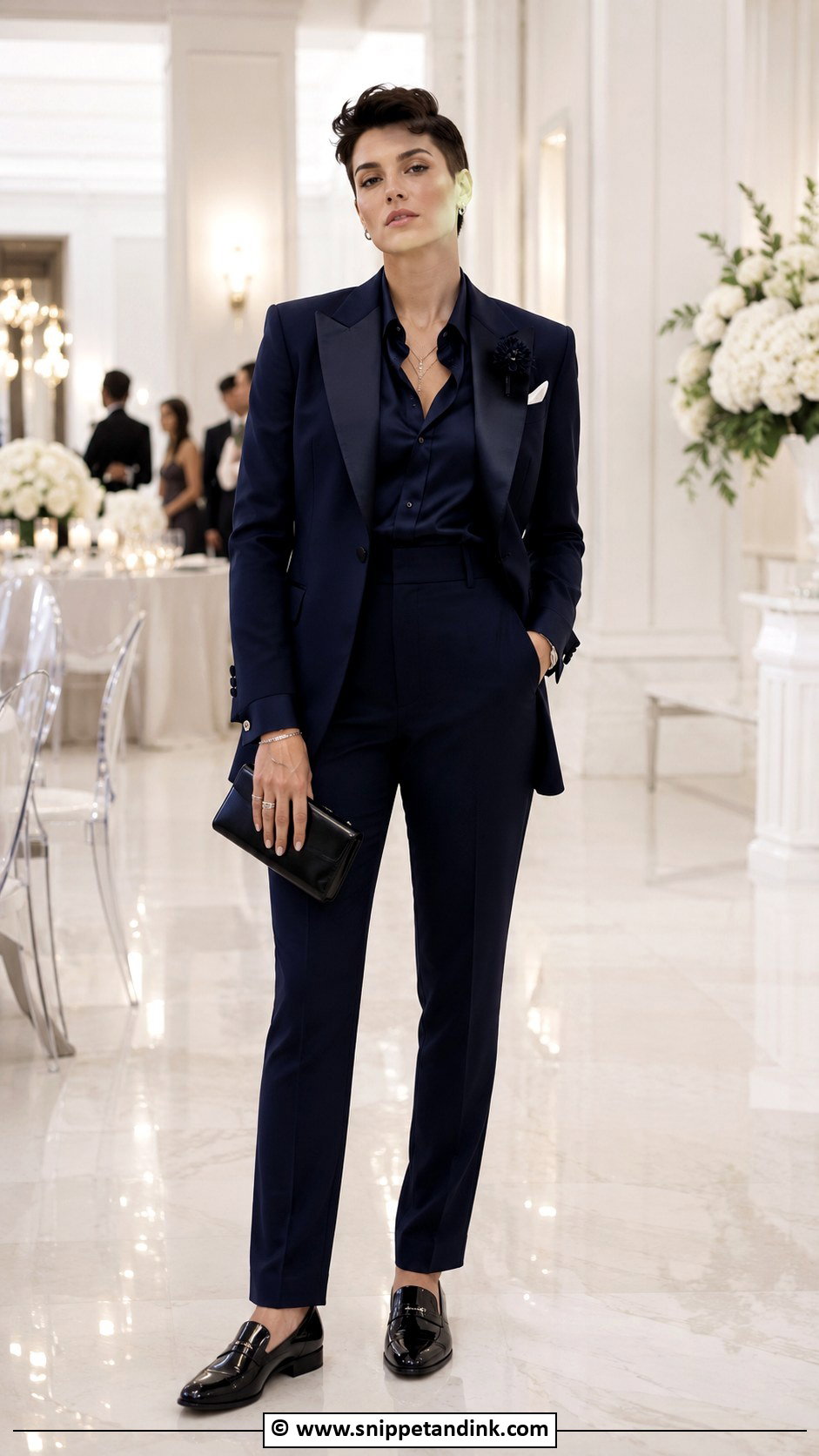 Non Binary Wedding Black Tie Outfit - Snippet and Ink - 25 Non Binary Wedding Outfit Ideas