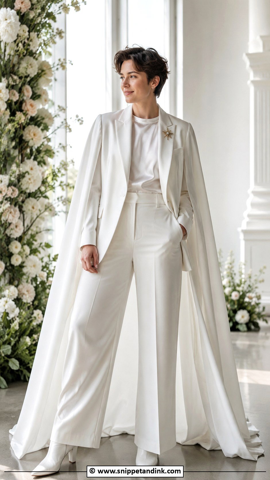Non Binary Wedding Bridal Separates Outfit - Snippet and Ink - 25 Non Binary Wedding Outfit Ideas
