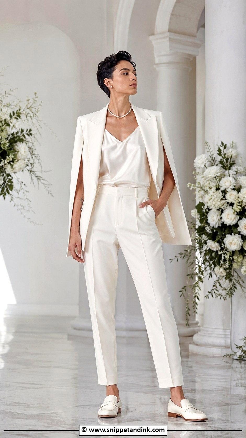 Non Binary Wedding Cape Suit Outfit - Snippet and Ink - 25 Non Binary Wedding Outfit Ideas