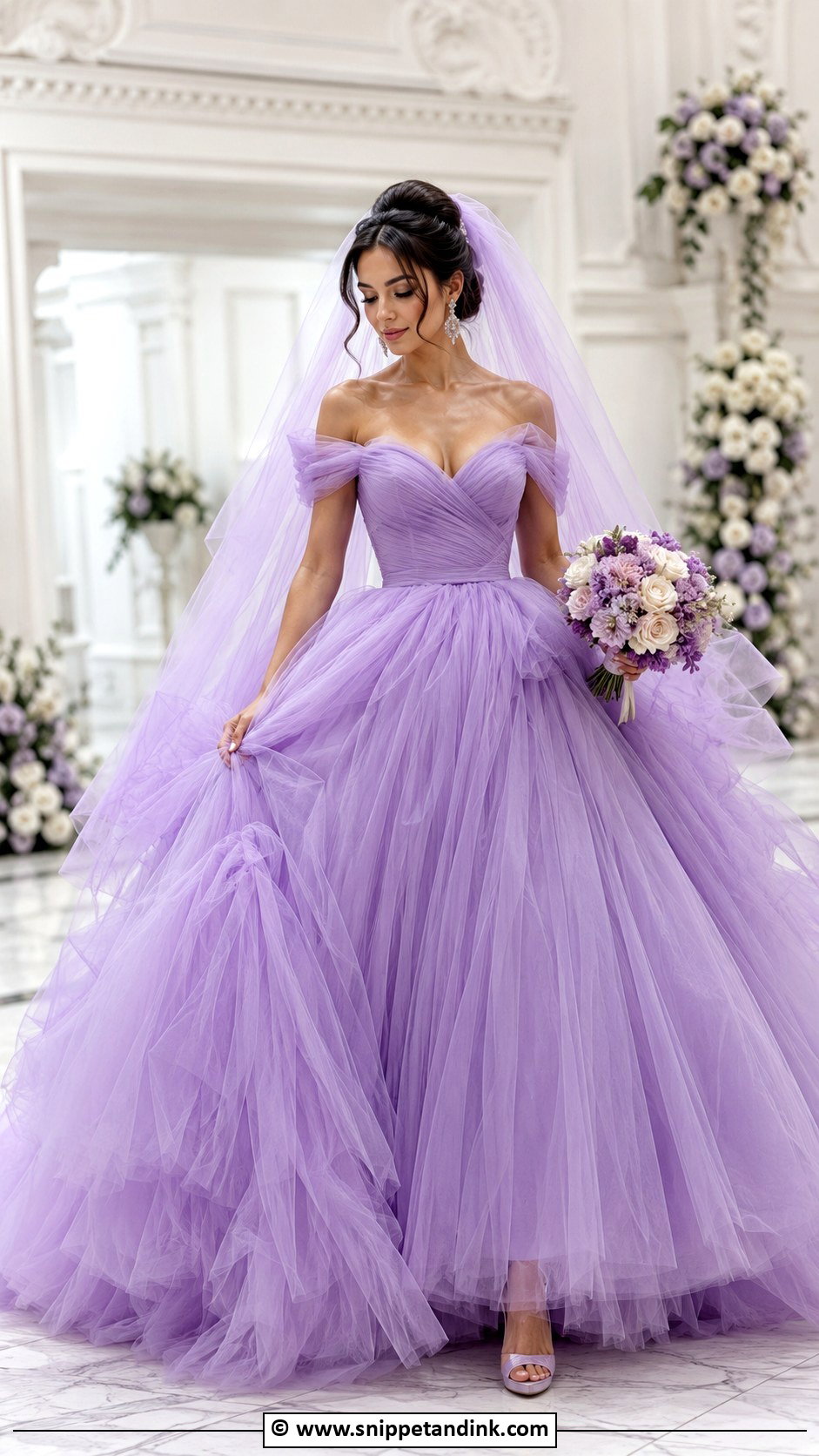 Non White Ball Gown Wedding Dress - Snippet and Ink - 30 Alt Wedding Dress Ideas