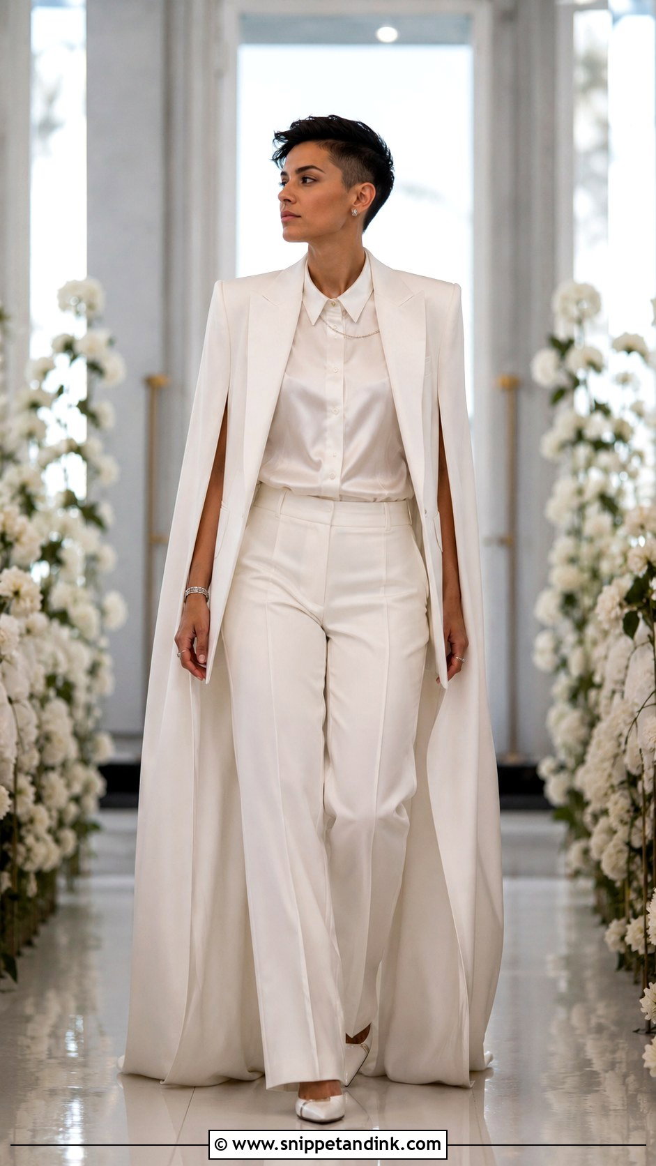 Nonbinary Wedding Cape Suit Outfit - Snippet and Ink - 25 Nonbinary Wedding Outfit Ideas